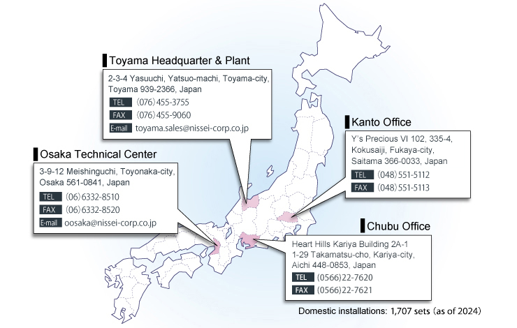 Domestic installations: 1,704 sets (as of 2023)