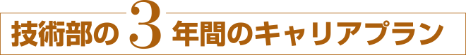 技術部の3年間のキャリアプラン